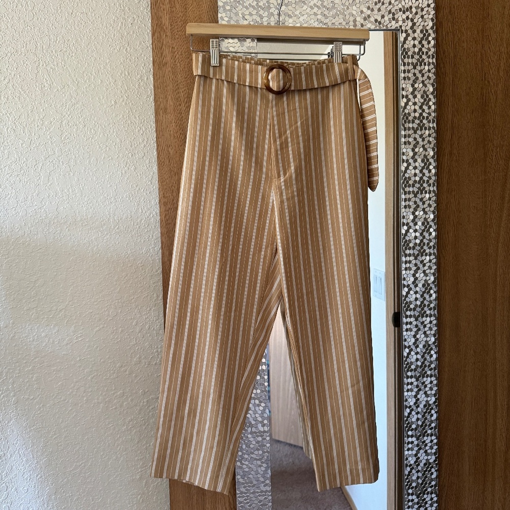 Pomelo Tan Striped pants/xs